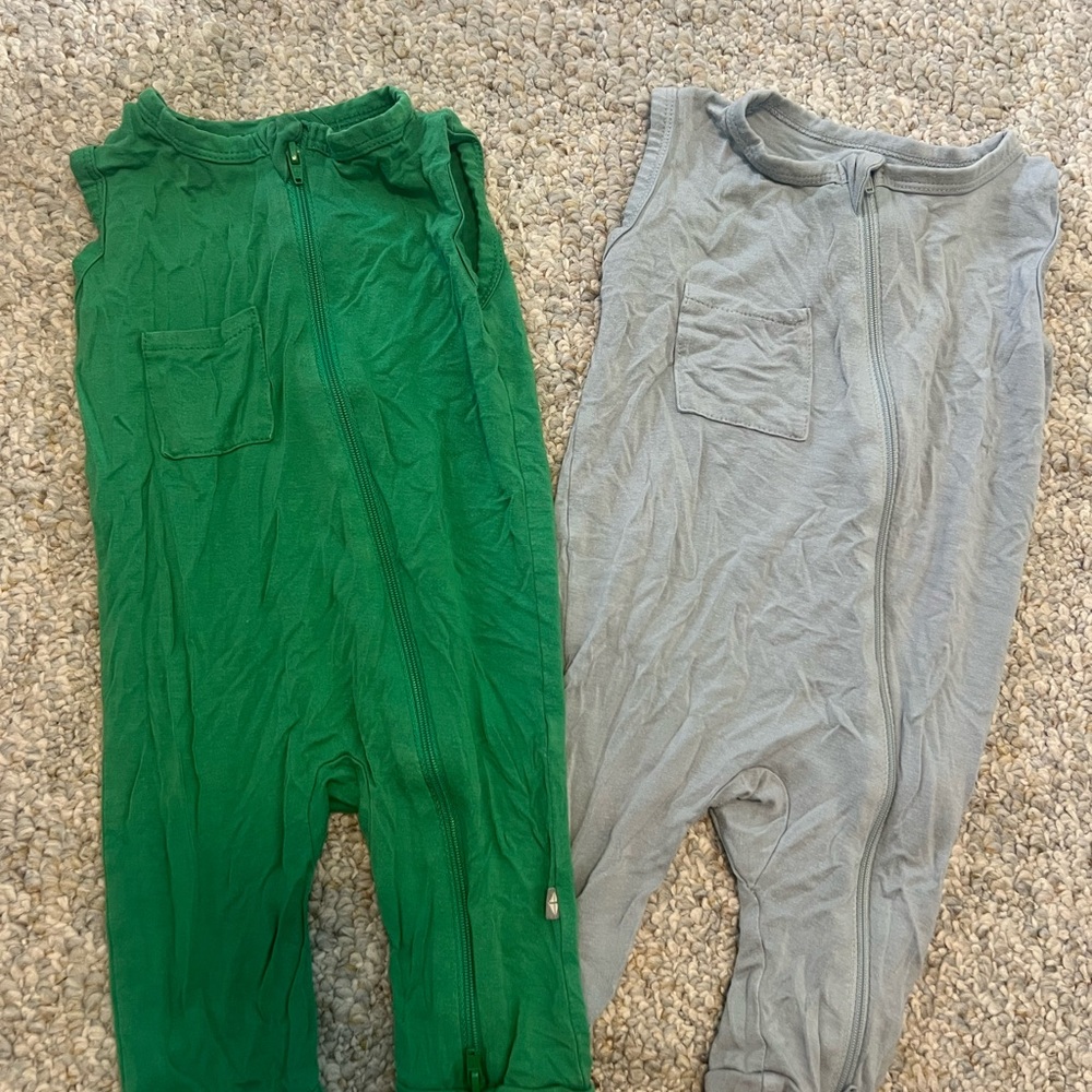 Kyte Baby Zipper Rompers - Sleeveless